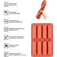 thumbnail image 5 of Nonstick Surface Baking Molds, Reusable Easy Clean, Eco-Friendly, Food Safety, Soft, Temperature Resistant, For Bread, Cakes, Chocolate Bars, Granola Bars, Multifunction (2 Pieces), 5 of 5