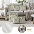 thumbnail image 6 of Sage Green Eucalyptus Outdoor Waterproof Pillow Covers, Country Leaves Rustic Botanical Vintage Decorative Square Throw Pillowcase Sofa Cushion Sham for Patio/Couch/Chair, 16"x16" 2 Pack, 6 of 8
