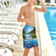 thumbnail image 6 of Cauagu Island And Coral Reef Print Swim Trunks for Men,Youth Boys Swim Shorts Compression Liner Beach Shorts Boys' Swimming Shorts 7-20 Years Bathing Suit-Medium, 6 of 7