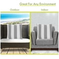 thumbnail image 4 of Majestic Home Goods Indoor Outdoor Gray Vertical Stripe Large Decorative Throw Pillow 20 in L x 8 in W x 20 in H, 4 of 6