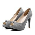 thumbnail image 3 of YOWMNS Women's Platform Peep Toe Pumps - Stiletto High Heels Open Toe Pumps, 3 of 5
