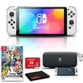 thumbnail image 1 of Nintendo Switch OLED Blanco con Super Smash Bros, Tarjeta de 128 Gb y Más, 1 of 7