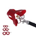 thumbnail image 4 of Juego de arnés y correa para hámster de cuero artificial, suave, fácil de usar, arnés para caminar para ratas, chaleco y correa con campanas, color rojo, 4 of 5