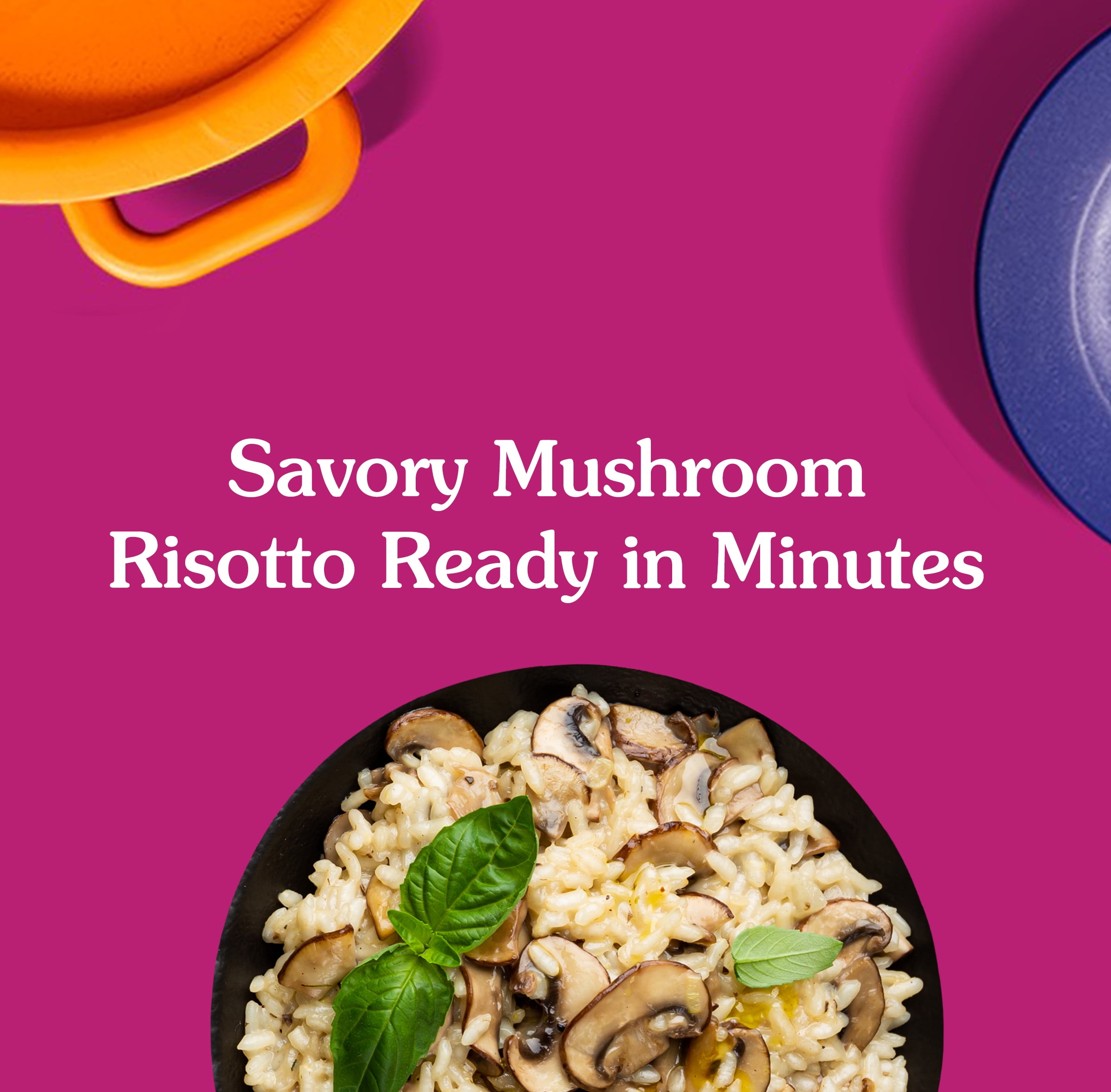 (6 pack) Ben's Original Ready Rice Mushroom Risotto Flavored Rice, Easy Dinner Side, 8.5 oz Pouch