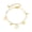 Gold, variant on SKQIT Fashion 18K Gold Plated Stainless Steel Heart Charm Chain Bracelet Adjustable Link Bracelet for Women