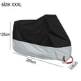 thumbnail image 2 of Motorcycle Cover,Motorbike Cover Universal Weather Waterproof Sun Protection with Lock-Holes & Storage Bag - Silver, 2 of 7