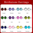 thumbnail image 7 of Midir&Etain Birthstone Stud Earrings 925 Sterling Silver Small Earrings Hypoallergenic Birthstone Jewelry Valentine's Mothers Day Birthday Gifts for Women, 7 of 7