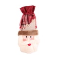 thumbnail image 1 of Yuarrent Funda para botella de vino, coche de Navidad, muñeca estéreo, lino, Universal, champán, cerveza, bolsa de encaje, funda para botella de vino Kits de decoración para fiestas Anciano Yuarrent HA070037-01B, 1 of 6