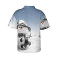 thumbnail image 3 of Goofa Snowman And Christmas Tree Hawaiian Shirt for Men, Unisex Summer Beach Casual Short Sleeve Button Down Shirts,Aloha Tropical Floral print shirt-XX-Large, 3 of 9