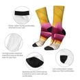 thumbnail image 3 of Picia Bright Pink Chair Print Athletic Socks for Men & Women – Cushioned Moisture-Wicking Crew Socks for Sports, Running, and Training, Soft & Breathable Size 5-11, 3 of 6