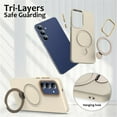 thumbnail image 6 of For Samsung Galaxy A17 / A26 / F17 / M17 Case (Compatible With MagSafe)  With Invisible Magnetic O-Ring Stand Military-Grade Shockproof Phone Case,Apricot, 6 of 7