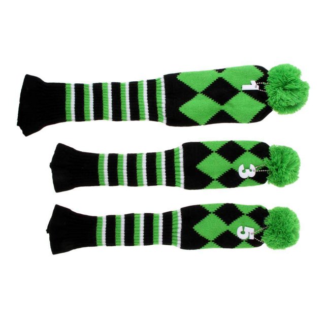 fastboy Ensemble de 3 Couvre-Chefs de Golf Pom Pom pour Allée Bois Vert
