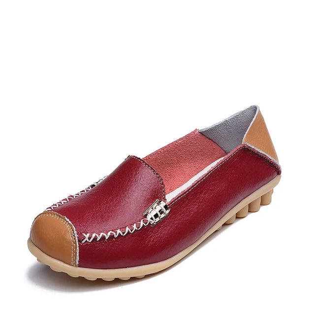 XIHAHA, nuevos zapatos de suela blanda para niñas, zapatos planos de cuero para mujer, mocasines para mujer, mocasines sin cordones para mujer, zapatos de baile, talla 35-44