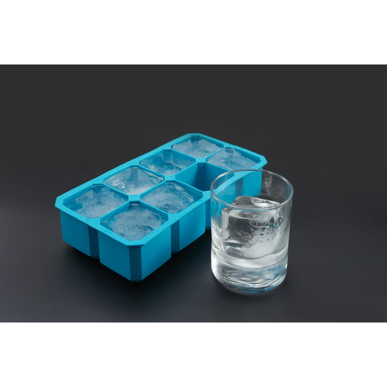 Cubetera Hielera de Silicona Turquoise Large Ice Bucket with Lid Silicone  Ice Cube Tray for Freezer - BPA Free (9 cubes)