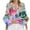 Pink-Shirts, variant on Jsaierl Women's 3/4 Sleeve Tops Casual V Neck Shirts Trendy Print Ladies Blouses Flowy Dressy Tunic Top S-2XL