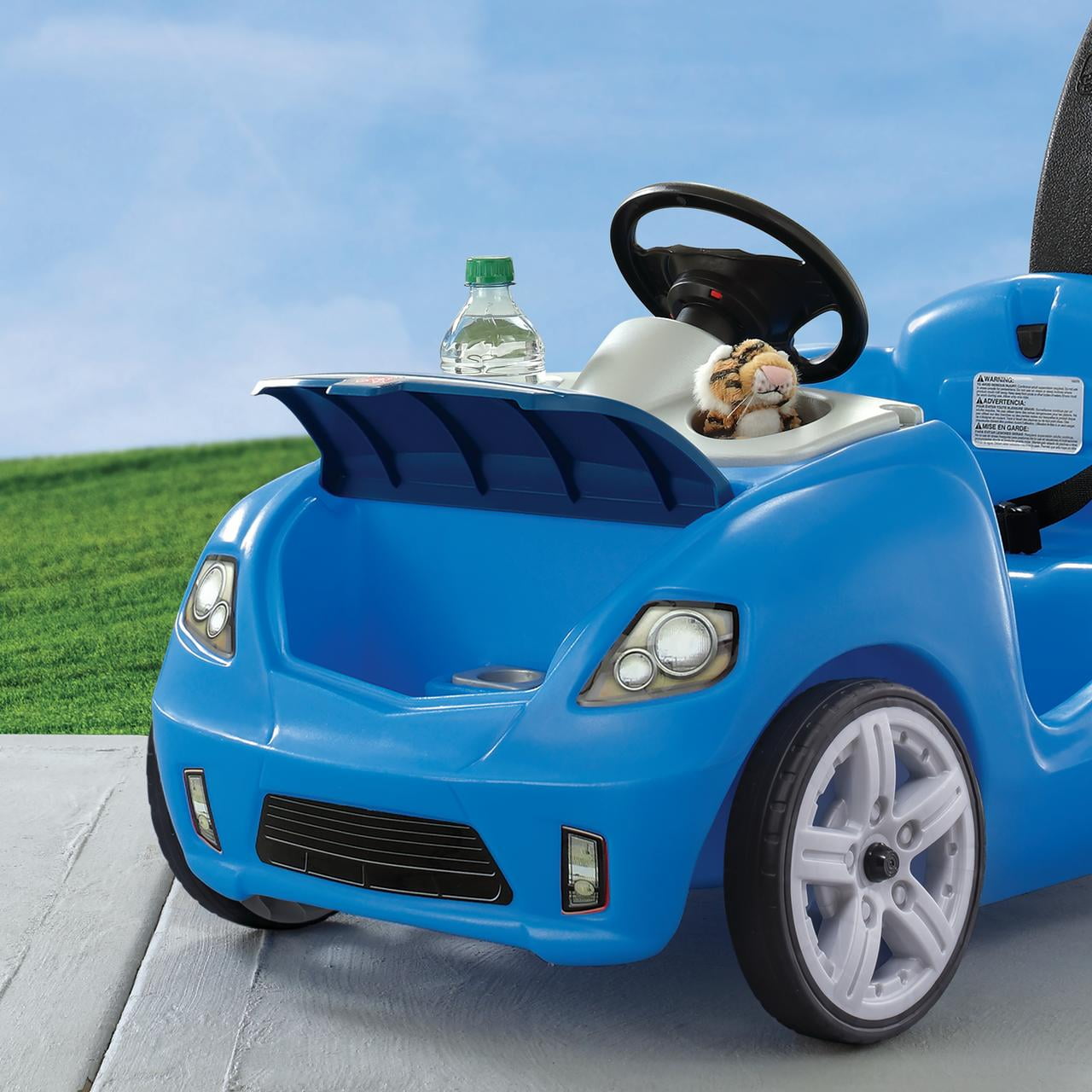Step2 Whisper Ride II Kids Blue Push Car and Ride on Toy for