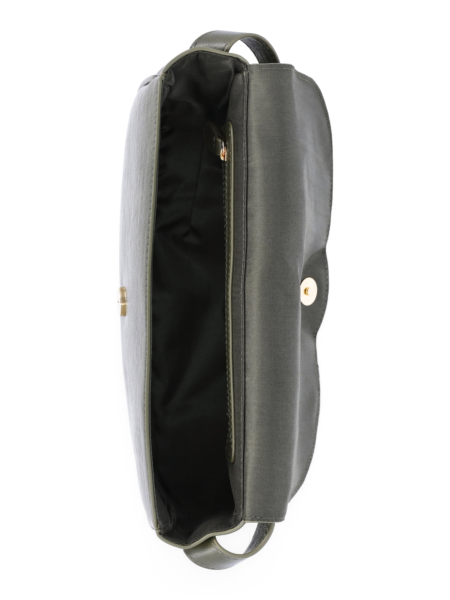 Time and Tru Women's Lina Shoulder Bag, Darkest Olive
