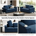 thumbnail image 3 of COPIAE 64.2” Small Couches for Living Room, High Resilience Loveseat Sofa, Velvet Fabric 2 Seat Sofa Couch with Wooden Frame& Upholstered Cushion, Modern Deep Seat Sofa for Bedroom Office, 3 of 7