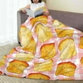 thumbnail image 6 of Pofeuu Tasty Toasts Print Ultra-Soft Micro Fleece Blanket,for Bed Or Sofa,All Season Throw Blankets Flannel Blanket-60"x50", 6 of 7