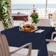 2Pack Navy Tablecloth 60x84 Inch Rectangle Table Cloth for 4 Feet Table