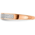 thumbnail image 3 of 14k Rose Gold 2-row Diamond Band - Ring Size 7.0 Natural Diamonds, 3 of 8
