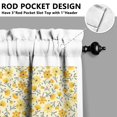 thumbnail image 4 of Rustic Bohemian Curtains 36 Inch - 3 Panel Wildflower Farmhouse Set with Vintage Floral Design, Rod Pocket, 4 of 5