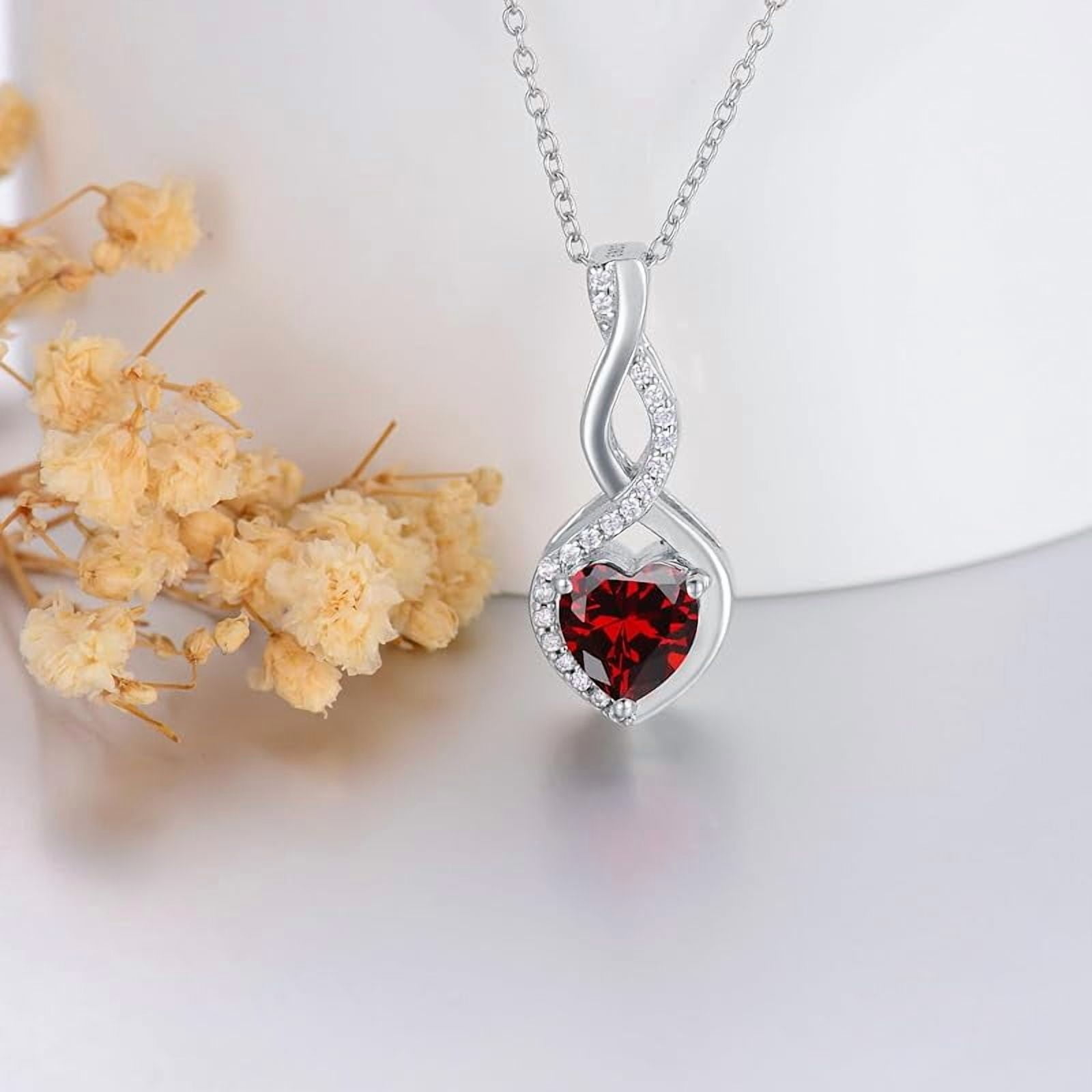 AOBOCO Infinity Urn Necklace for Ashes, Sterling Silver/Gold Plated Birthstone Infinity Cremation Jewelry Gift Keepsakes Locket Necklace for Women Men Pet Human Ashes
