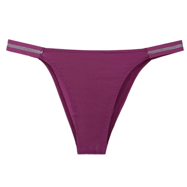 Gibobby Tangas de mujer ilusion Tanga para mujer ropa interior de algodon bragas de tiro bajo tangas para mujer Morado XL