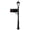 Black, variant on Lewiston post w/ economy #1 mailbox, ornate base in bronze color with black solar lamp