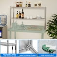 thumbnail image 4 of Dextrus 48" x 12" Double Overshelf Adjustable Double-Tier Stainless Steel with Hooks,NSF Certified for Kitchen,Restaurant,and Workshop Prep Tables, 4 of 5
