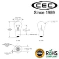 thumbnail image 3 of CEC 1141 Ampoules 12.8V 18.4W Base BA15s (Boîte de 10), 3 of 4