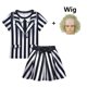 thumbnail image 3 of Nuevo disfraz de BBeetlejuice 2 para niños, disfraz de demonio alborotador, falda plisada y peluca, ropa divertida para Halloween para niños, 3 of 5