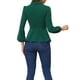 thumbnail image 3 of INSPIRAR CHIC Blusas de Peplum para Mujeres con Mangas Largas de Linterna Elegante Envoltura Cuello en V Blusa de Oficina XS Verde Oscuro, 3 of 6