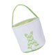 thumbnail image 4 of Canasta de Pascua de lona, ​​adorable, bolsa de conejo, bolsa para huevos de Pascua Verde, 4 of 9