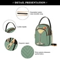 thumbnail image 4 of FORMRS Crossbody Bag for Women Quilted Travel Shoulder Cell Phone Purse with Chain Strap Handbag, Lemon Glass, 4 of 7