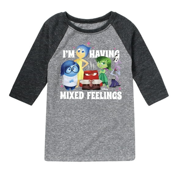 Inside Out - Mixed Feelings -Toddler And Youth Raglan Graphic T-Shirt