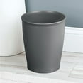thumbnail image 2 of mDesign Small Plastic Bathroom Garbage Can - 1.6 Gallon - 2 Pack - Charcoal Gray, 2 of 5