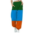 thumbnail image 3 of AXXD Women Sweatpants With Pockets Under $10 Green Fall High Waist Workout Casual Loose Sports Sweatpants Ankle Banded Trousers Gradient Fleece Pants Valentine's Day, 3 of 3