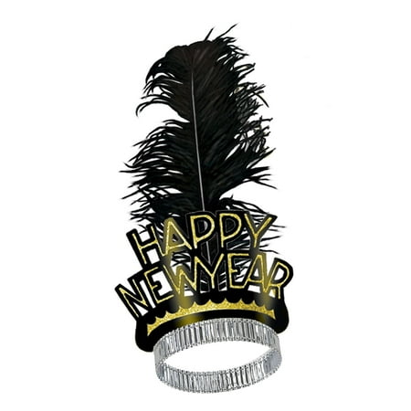 Partypro 88764BKG50 Black & Gold Swing Tiaras