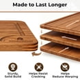 thumbnail image 3 of Set de 3 tablas de cortar de bambú Woodenhouse con soporte, 3 of 7