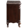 thumbnail image 4 of Leon 32 " 2 Drawer Nightstand Carved Details Marble Surface Brown, 4 of 5