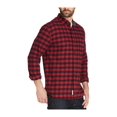 thumbnail image 1 of Weatherproof Mens Flannel Plaid Button Up Shirt ruby S, 1 of 1