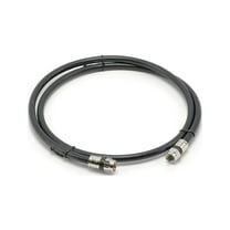 1.5 Foot (18 Inch) Black - Solid Copper Coax Cable - RG6 Coaxial Cable with Connectors, F81 / RF, Digital Coax for Audio/Video, Cable TV, Antenna, Internet, & Satellite, 1.5 Feet (0.45 Meter)