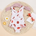 thumbnail image 5 of JLFKNG Girls Swimsuit One Piece Fashion Floral Printed Bathing Suit Breathable Slim Fit Backless Pleated Beach Swimwear 3-4 Years Suitable For Beach, 5 of 5
