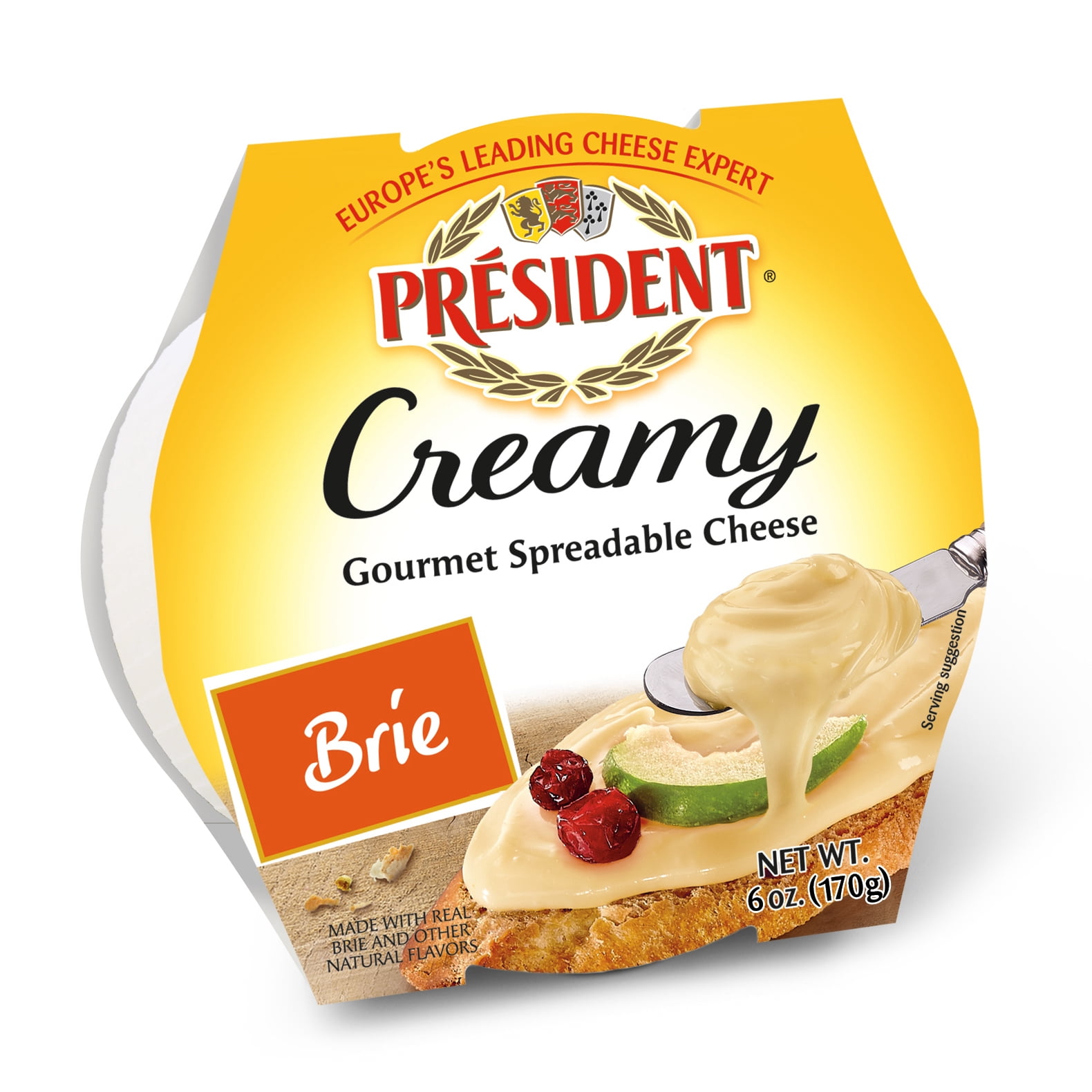 President Creamy Brie Cheese Spread, 6 oz