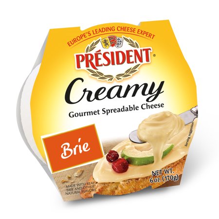 President Creamy Brie Gourmet Spreadable Cheese, 6 oz