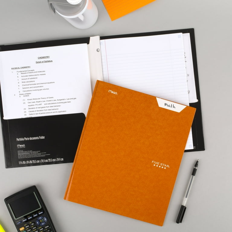 Five Star Pocket and Prong Paper Folder, Sedona Orange (340020H