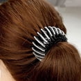 thumbnail image 1 of Mujeres señora Diamante cristales Donut Bun Maker titular pelo estilo garra de pelo Hugo Rhinestone Bun Maker, 1 of 10