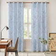 thumbnail image 5 of Kitchen Curtains 84 Inch Length 2 Panels, Blue Branches Grommets Window Treatment Curtain, Vintage Art Farmhouse Thermal Curtains Drapes for Living Room/Bathroom, 5 of 9