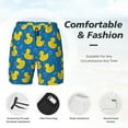 thumbnail image 2 of Kdxio Rubber Duck Print Men's Swim Trunks with Compression Liner 7 Inch Inseam Quick Dry Swim Shorts, 2 of 5